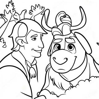 Kristoff och Sven Målarbild | Kristoff och Sven målarbild
