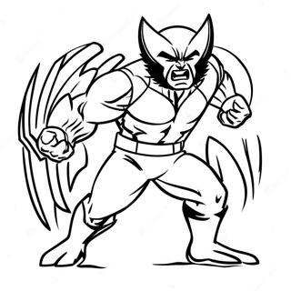 Wolverine djur färgläggningssida | Vargdjur målarbild