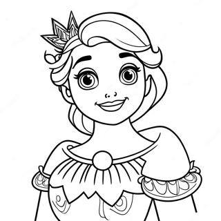 Elsa i en Festlig Klänning Färgläggningssida | Elsa Jul målarbild