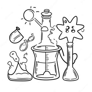 STEM Vetenskapligt Experiment Målarbild | STEM målarbild