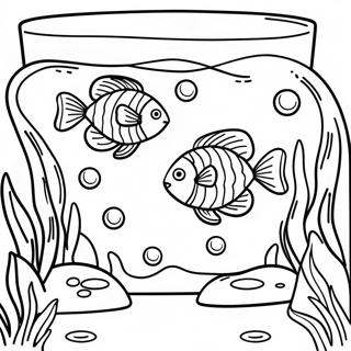 Fiskakvarium Underwater Scene Målarbild | Fiskakvarium målarbild