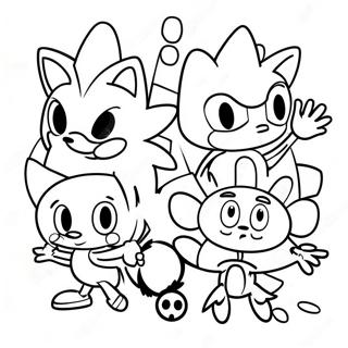 Sonic Lost World Karaktärer Målarbild | Sonic Lost World målarbild