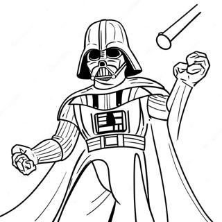 Darth Vader i Strid Färgläggningssida | Stjärnornas Krig målarbild