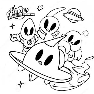 Looney Tunes Karaktärer i Rymden Målarbild | Rymd Jam målarbild