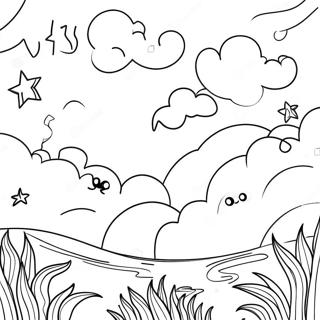 Nattens Himmel Målarbild | Natt Tid målarbild