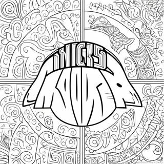 Knicks Logotyp Målarbild | Knicks målarbild