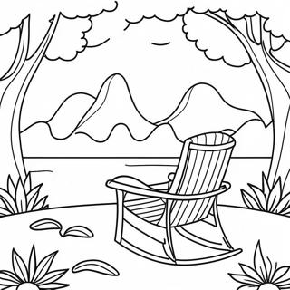 Färgläggningssida med avkopplande naturscen | Mindfulness Konstterapi målarbild