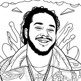 Post Malone Målarbild | Post Malone målarbild