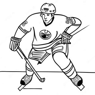 Connor McDavid Åker Snabbt Målarbild | Connor McDavid målarbild