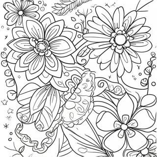 Mexikanska Blommor Målarbild | Mexikanska Blommor målarbild
