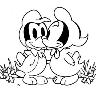 Donald och Daisy färgläggningssida | Donald och Daisy målarbild
