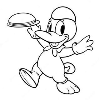 Lekfulla Kalle Anka färgläggningssida | Donald och Daisy målarbild