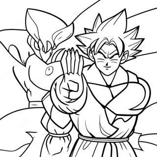 Goku och Gohan Episk Strid Målarbild | Goku och Gohan målarbild