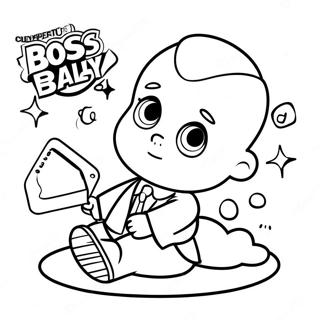 Äventyrlig Boss Baby målarbild | Boss Baby 2 målarbild