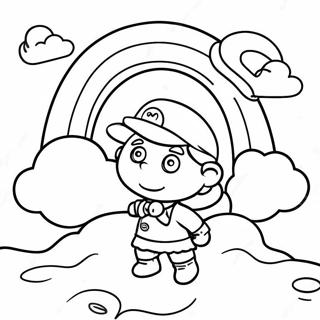 Färgglad Regnbågs Ruby Äventyr Färgläggningssida | Regnbågsruby målarbild