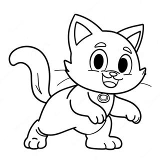 Blaze the Cat i Aktion Målarbild | Blaze katten målarbild