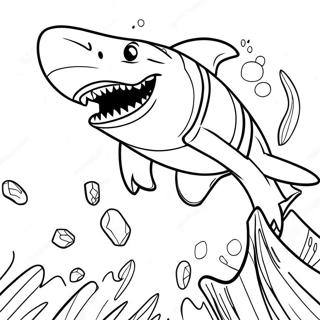 Megalodon Monster Jam Målarbild | Megalodon Monster Jam målarbild