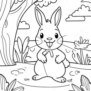 Peter Kanin i en Trädgård Målarbild | Beatrix Potter målarbild