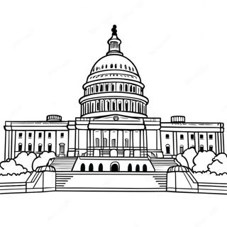 Washington DC landmärke färgläggningssida | Washington DC målarbild