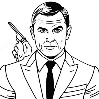 James Bond Färgläggningssida | James Bond målarbild