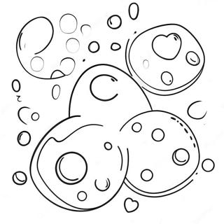 Färgglad Gummiboll Godis Målarbild | Godisdroppe målarbild