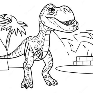Indoraptor Jurassic World Målarbild | Indoraptor Jurassic World målarbild