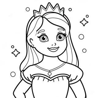 Prinsessa Regnbåge Målarbild | Prinsessan Regnbåge målarbild