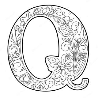 Bokstaven Q Målarbild | Bokstaven Q målarbild