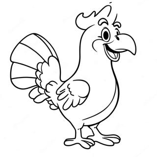 Foghorn Leghorn i en Rolig Pose Målarbild | Foghorn Leghorn målarbild