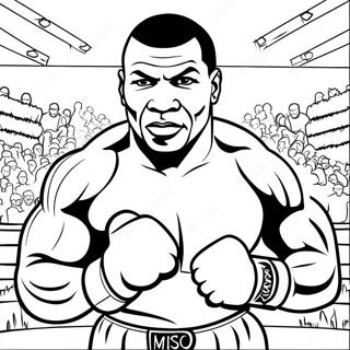 Mike Tyson i Ringen Målarbild | Mike Tyson målarbild