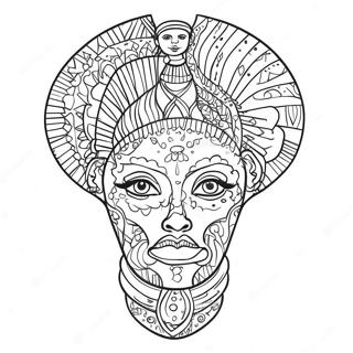 Afrika Färgläggningssida | Afrika målarbild