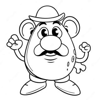 Mr Potato Head färgläggningssida | Herr Potatis Huvud målarbild