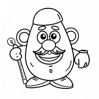 Rolig Mr Potato Head med tillbehör färgläggningssida | Herr Potatis Huvud målarbild