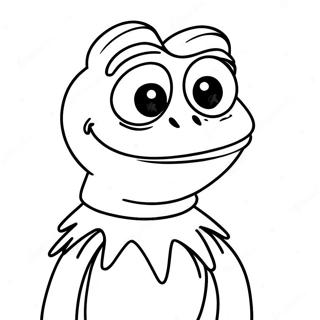 Kermit Grodan Färgläggningssida | Kermit målarbild