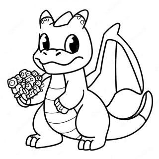 Charizard i Aktion Lego Målarbild | Lego Pokemon målarbild
