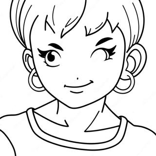 Bulma från Dragon Ball Z målarbild | Bulma målarbild