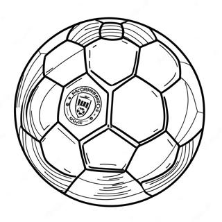 Fotbollslagslogotyp färgläggningssida | Fotboll Logotyp målarbild