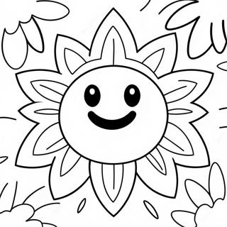 Leende Ansikte Blomma Målarbild | Leende Ansikte Blomma målarbild