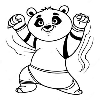 Kung Fu Panda färgläggningssida | Kung Fu Panda målarbild