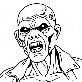 Skrämmande Zombie Gore Målarbok | Blod målarbild