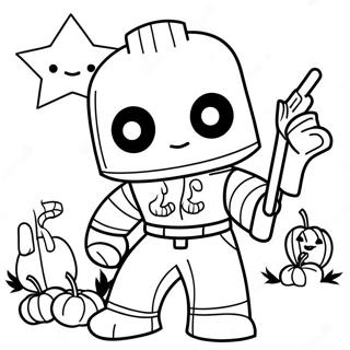 Roblox Spooky Karaktärer Färgläggningssida | Roblox Halloween målarbild