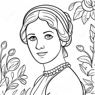 Jane Austen Färgläggningssida | Jane Austen målarbild