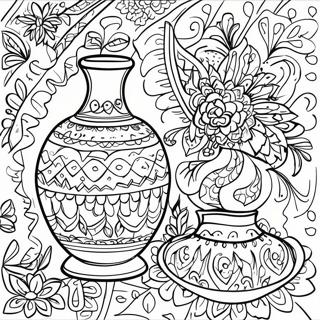 Talavera Keramik Färgläggningssida | Talavera målarbild