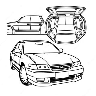 Honda Accord Klassisk Modell Färgläggningssida | Honda Accord målarbild