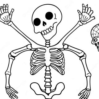 Röntgen skelett färgläggningssida | Röntgen målarbild