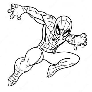 Scarlet Spider Action Pose Målarbild | Skarlakansspindeln målarbild