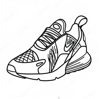 Färgglad Nike Air Max 270 Design Målarbild | Nike Air Max 270 målarbild