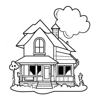 Målarbild av Up House | Up House målarbild