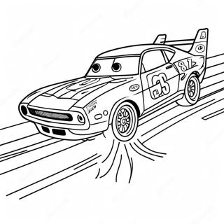 Dirt track racingbil färgläggningssida | Grusbanerac bil målarbild