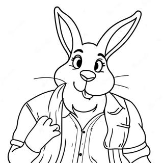 Bad Bunny färgläggningssida | Bad Bunny målarbild